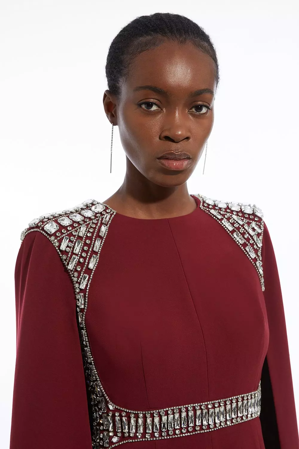 KAREN MILLEN Boucle Check Tailored Mini Dress in Multi
