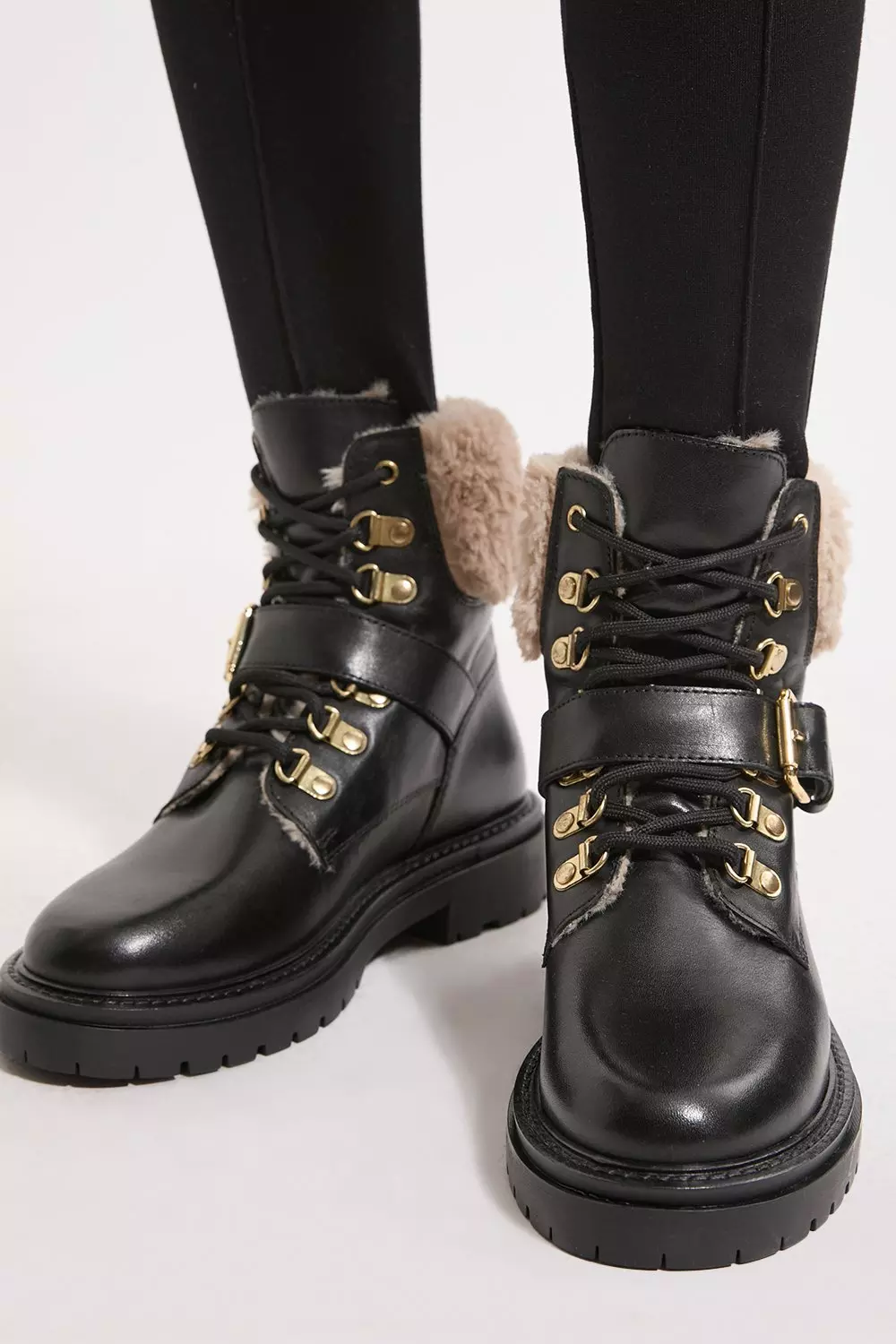 Karen millen ribbed biker boots clearance