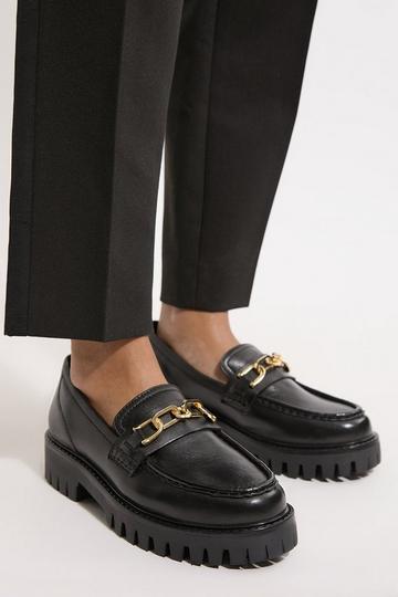 Chunky Leather Loafer black