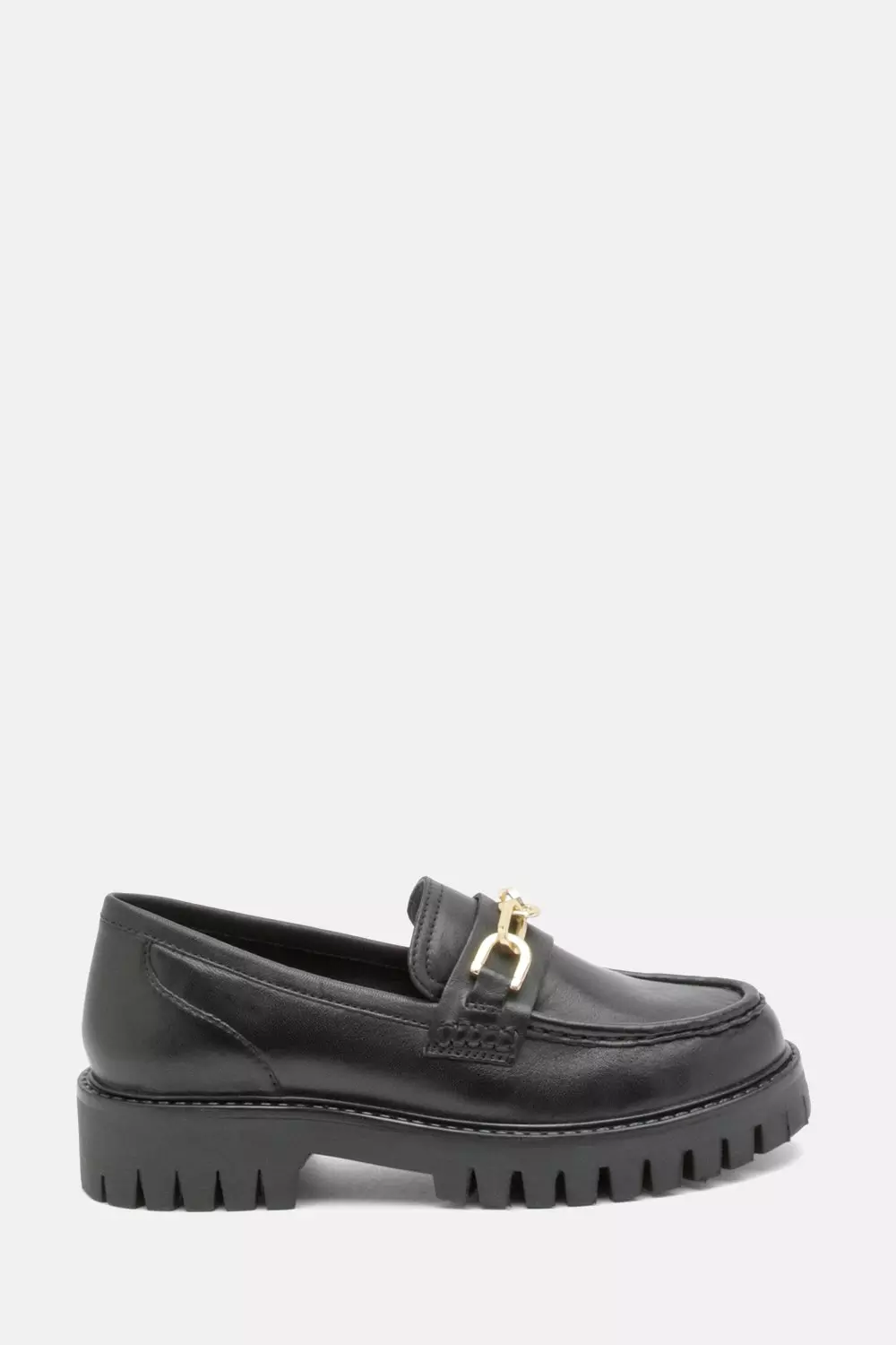 Asos design militant premium chunky leather loafer flat shoes online