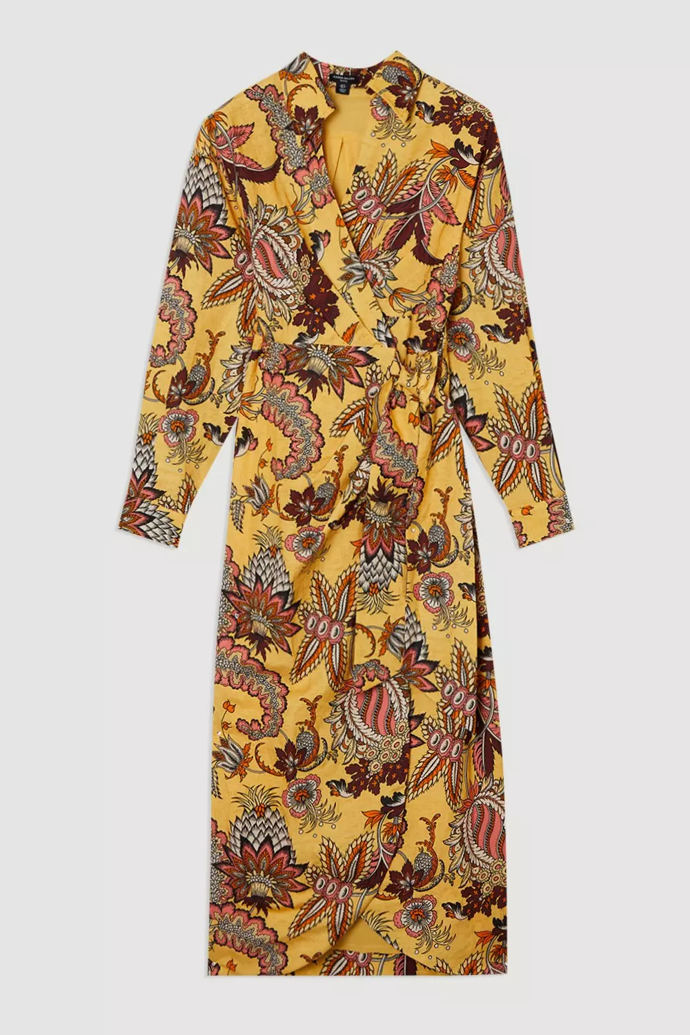 【KAREN MILLEN】ビスコース リネンウーブンシャツドレス Viscose Linen Woven Belted Shirt Dress | Karen Millen