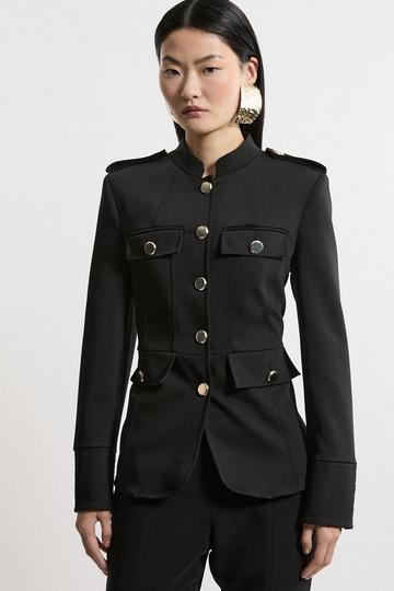 Petite Tailored Utility Detailed Single Breasted Jacket