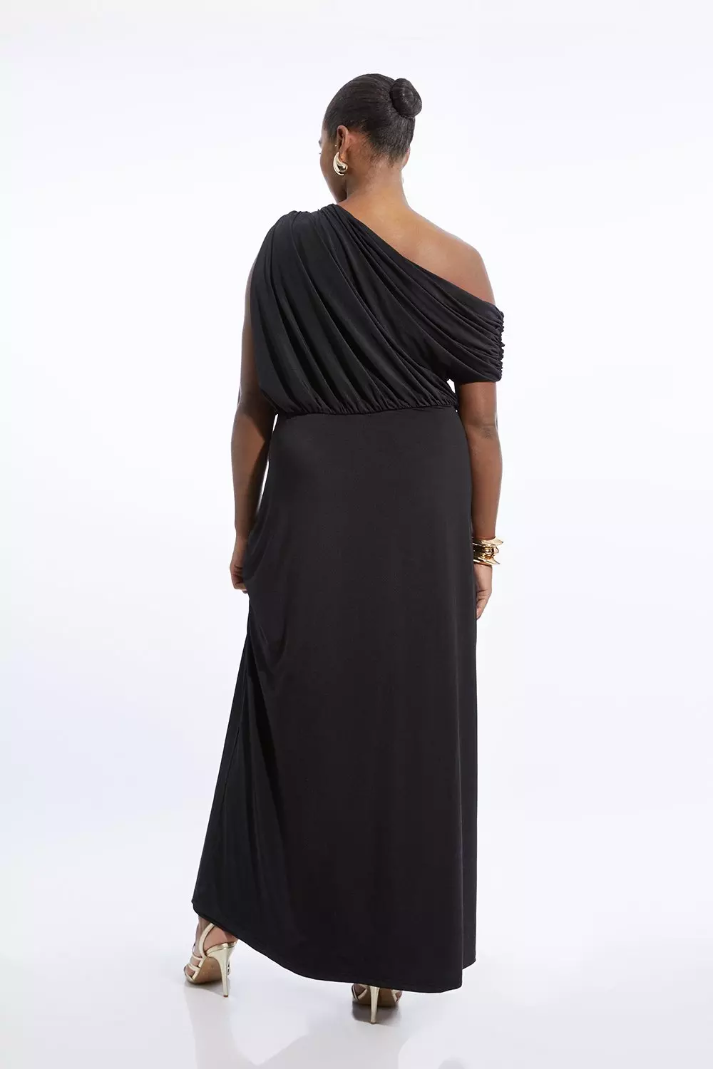 Black jersey dress plus size online