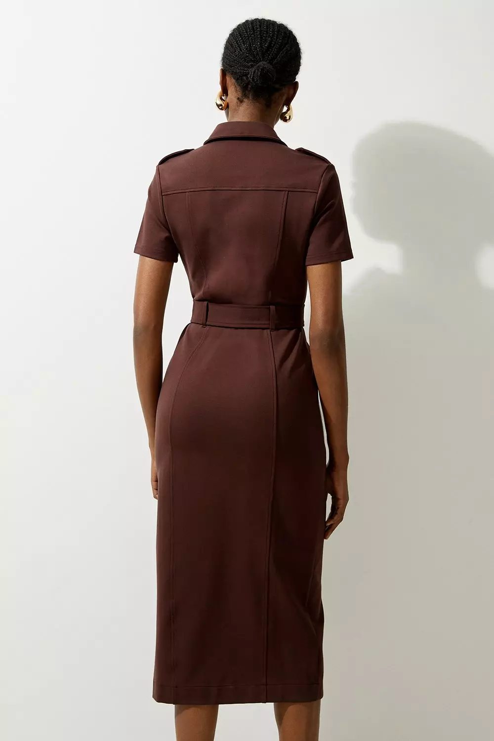 【Karen Millen】日本未入荷！ Studded Ponte Jersey Midi Dress bkk19941_orange_xl?$