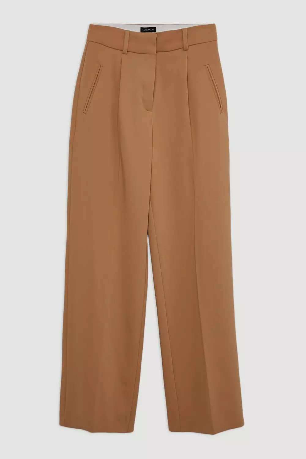 【KAREN MILLEN】ストレッチ テイラード ストレート パンツ Compact Stretch Tailored Pleated Straight Leg Pants | Karen