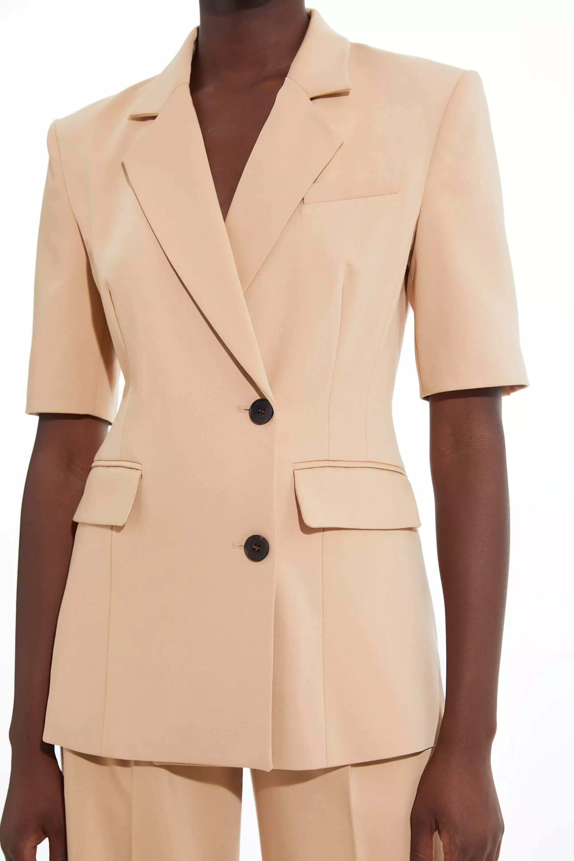 Tailored Short Sleeve Blazer Jacket Karen Millen