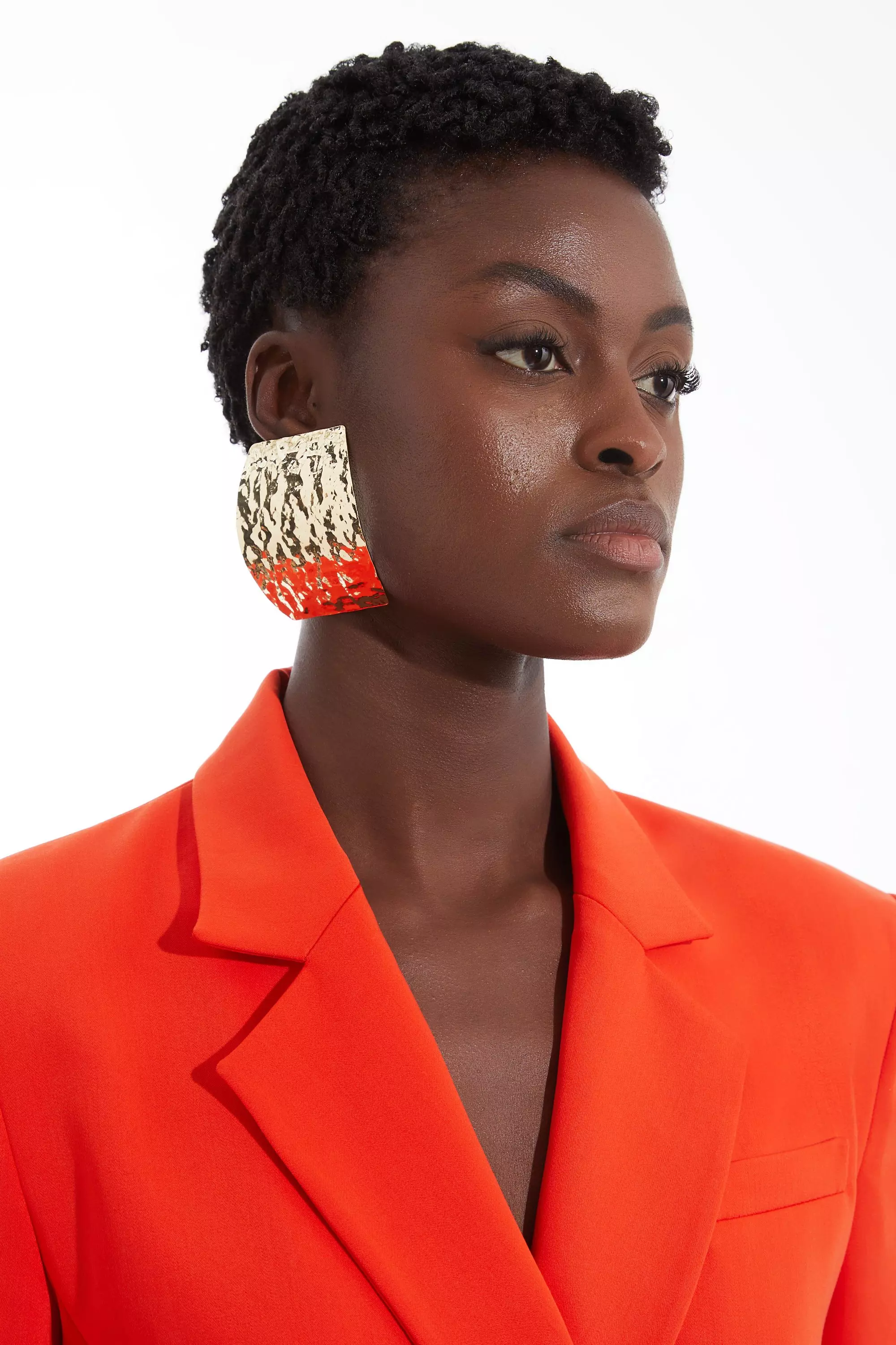 Red Tailored Short Sleeve Blazer Jacket alternative image