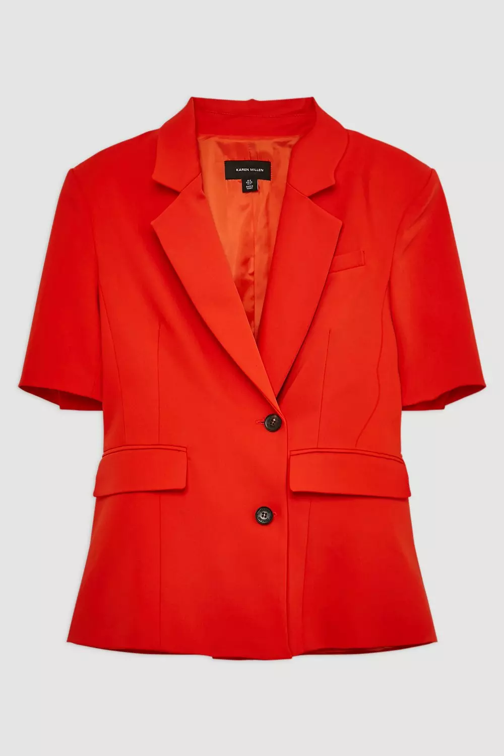Red Tailored Short Sleeve Blazer Jacket alternative image