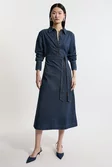 Denim Belted Maxi Shirt Dress | Karen Millen Denim Belted Maxi Shirt Dress | Karen Millen