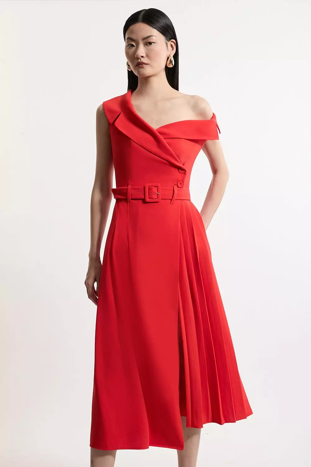 Karen millen asymmetric belted dress best sale