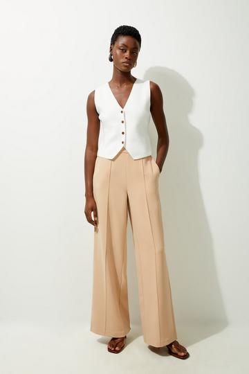 Tailored Wide Leg Trousers camel