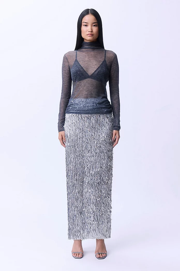 Wool Sheer Knit Turtleneck | Karen Millen Wool Sheer Knit Turtleneck | Karen Millen