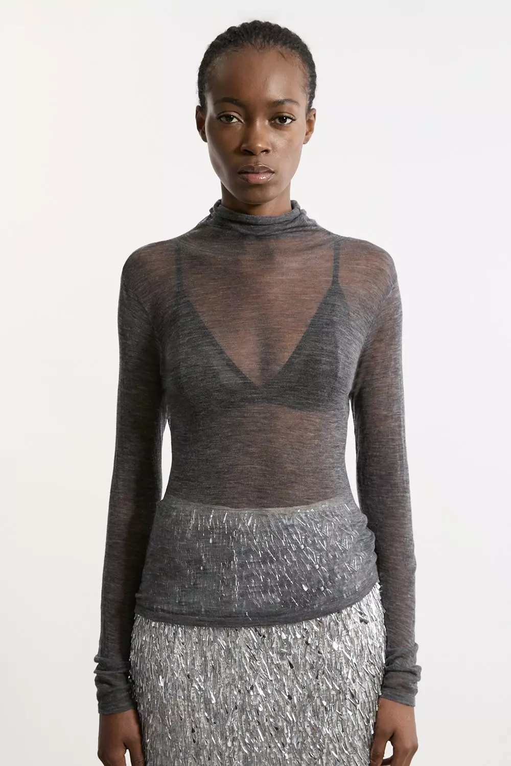 Sheer polo neck on sale