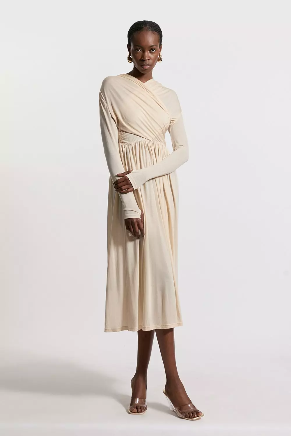 Wrap detail dress sales