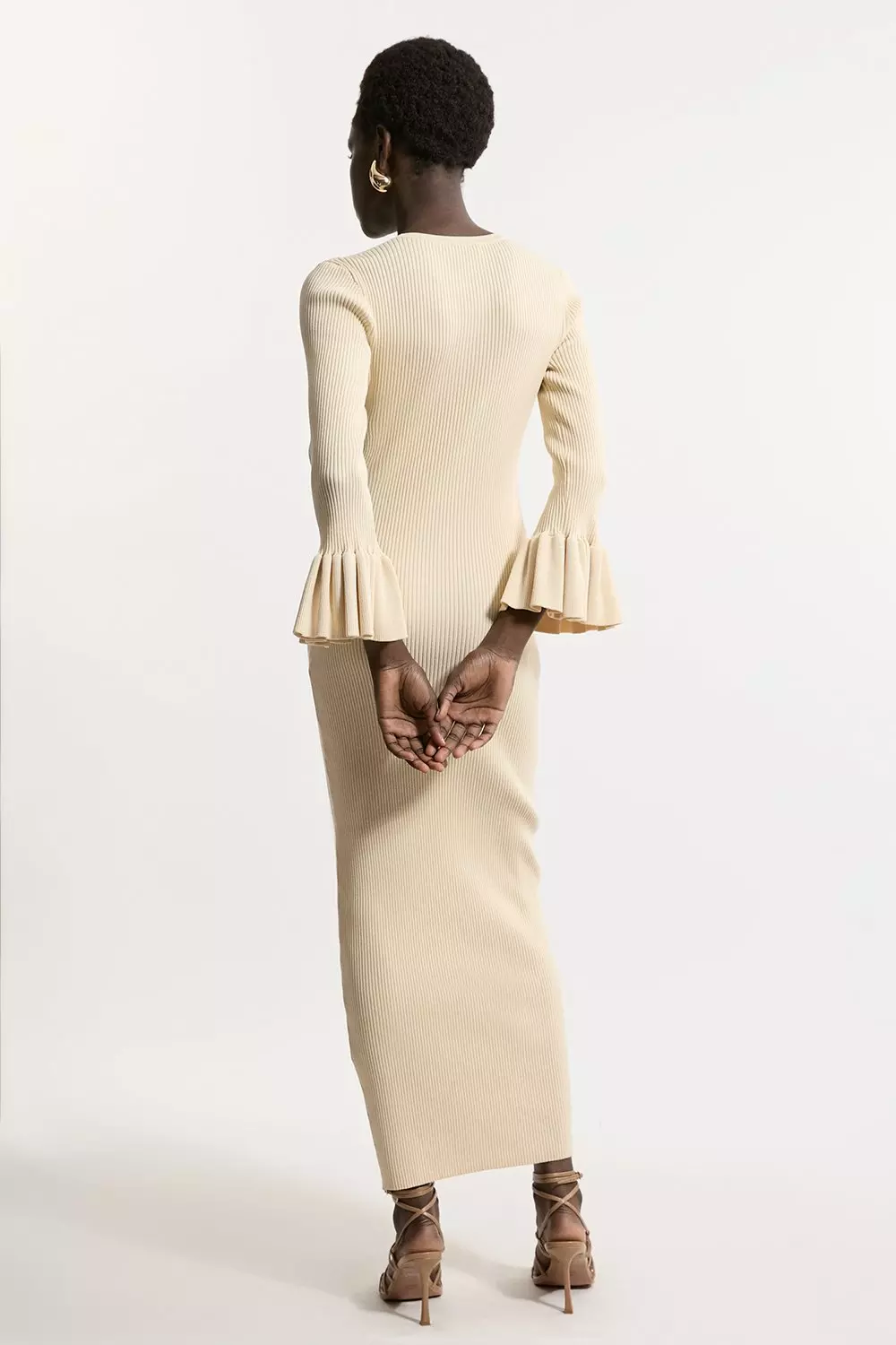 ★CERRIC★RIBBED KNIT DRESS★141★Olive★韓国★大人気★ Ribbed Knit Dress, Beige