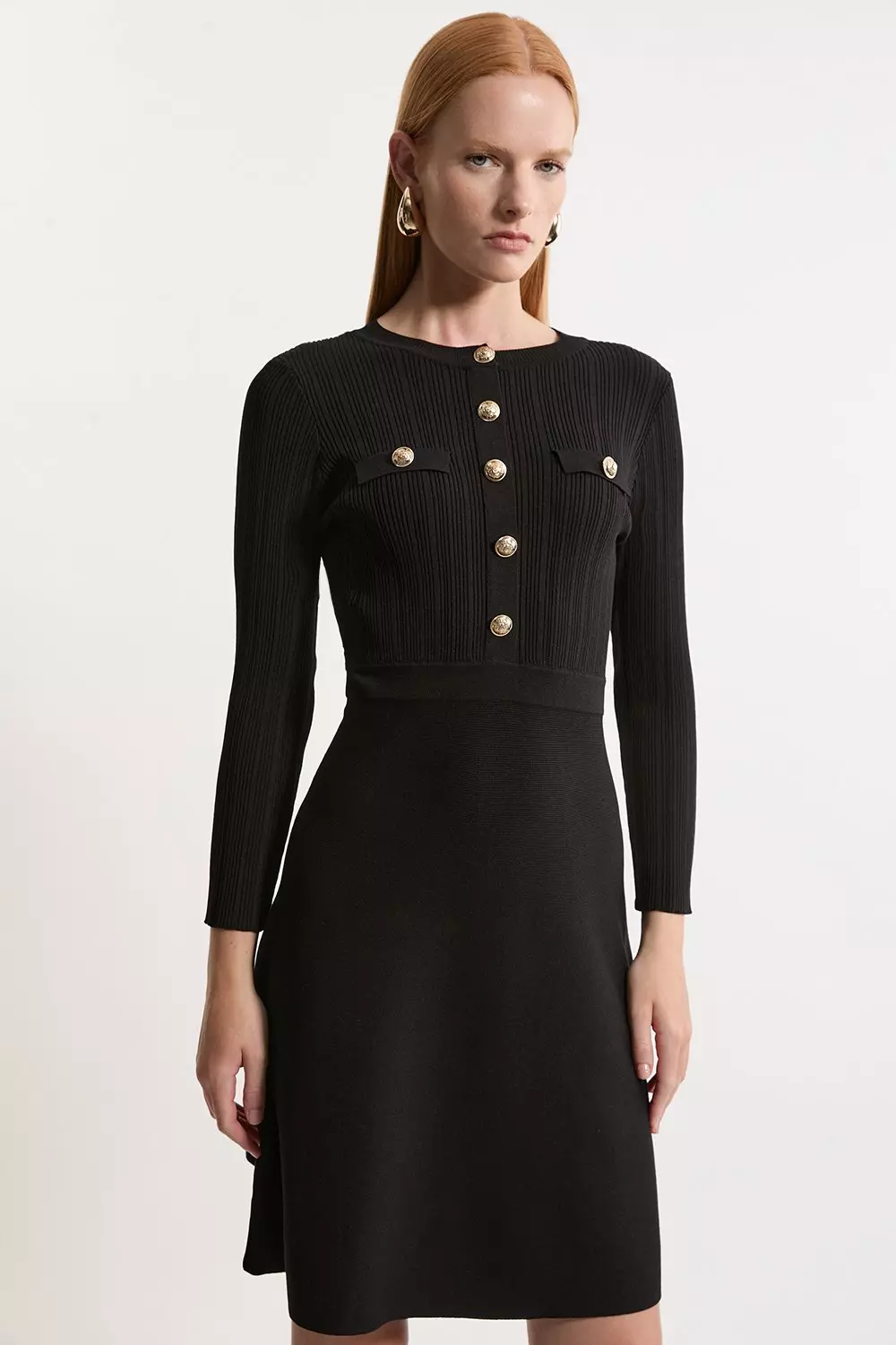 Karen millen ribbed knit dress best sale