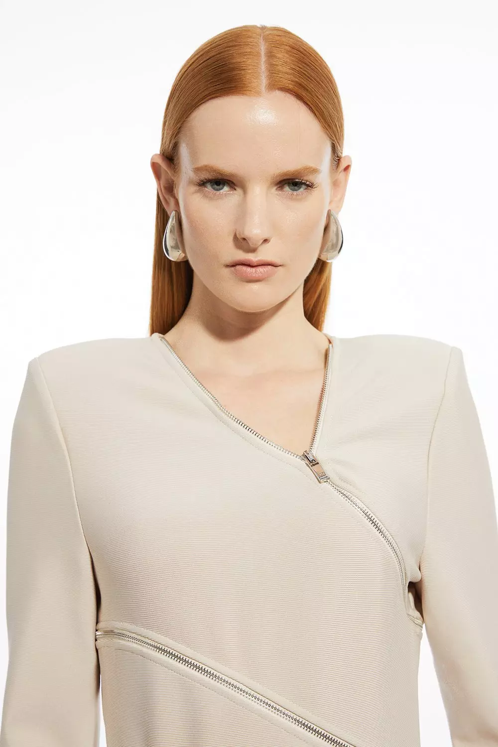 ★Karen Millen コントラストストライプシャツ 魅惑的マキシ★ ☆Karen Millen コントラストストライプシャツ 魅惑的マキシ
