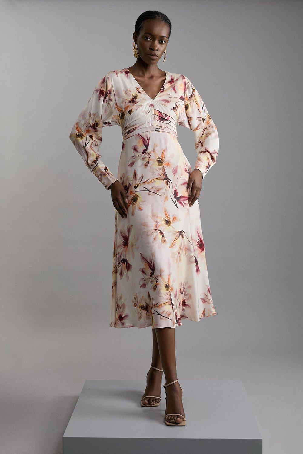 Long Sleeve Floral Dresses Karen Millen