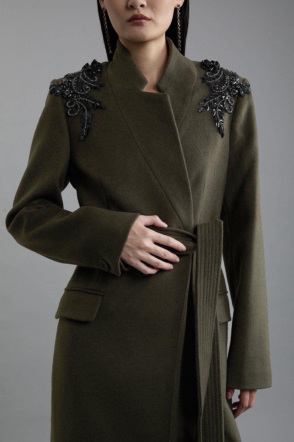 Herlipto Bruxelles Wool-Blend Coat Mサイズ Herlipto Bruxelles Wool-Blend Coat Mサイズ Herlipto