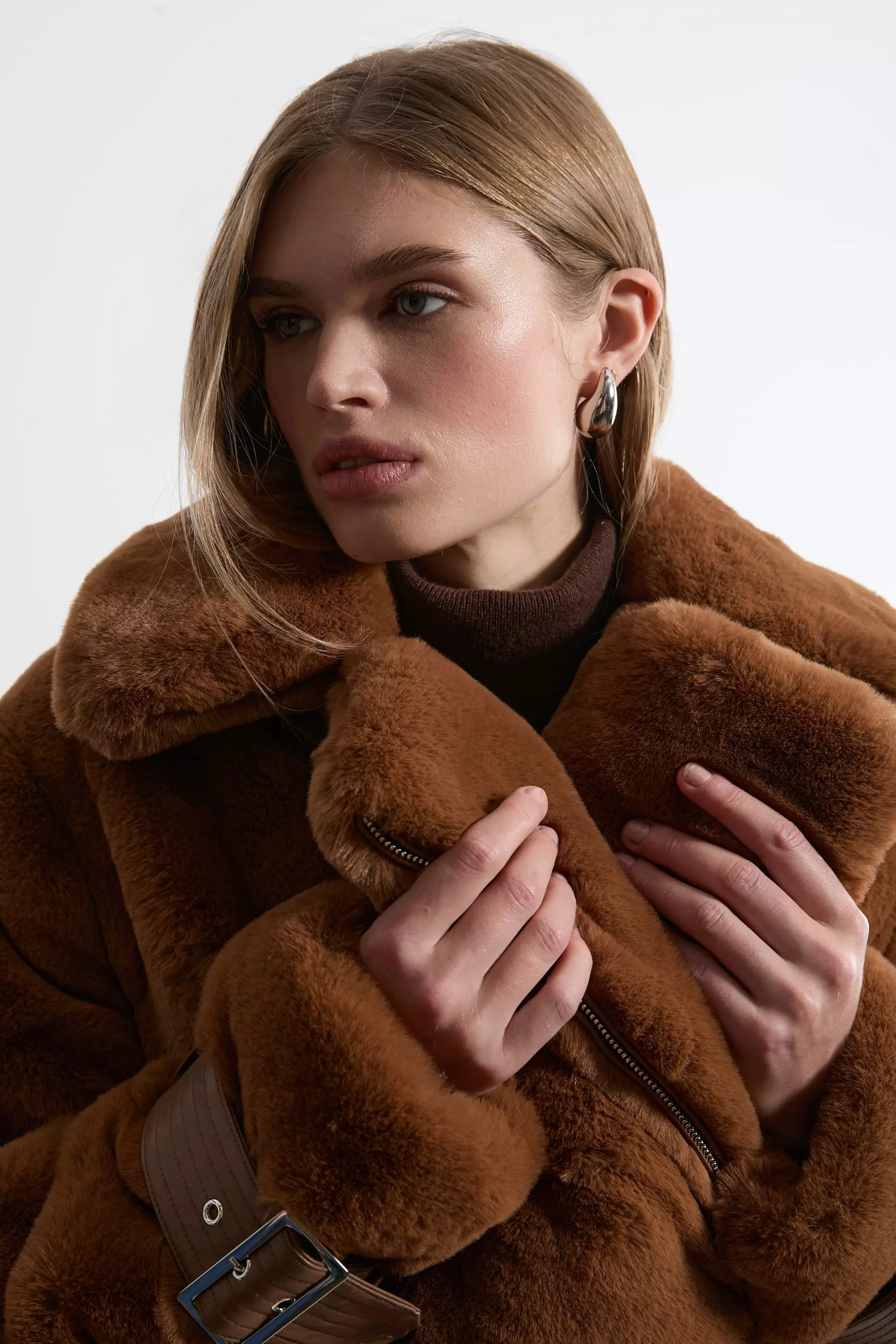 極美品】CALEE Fake mouton coat SIZE:L 定価3.8