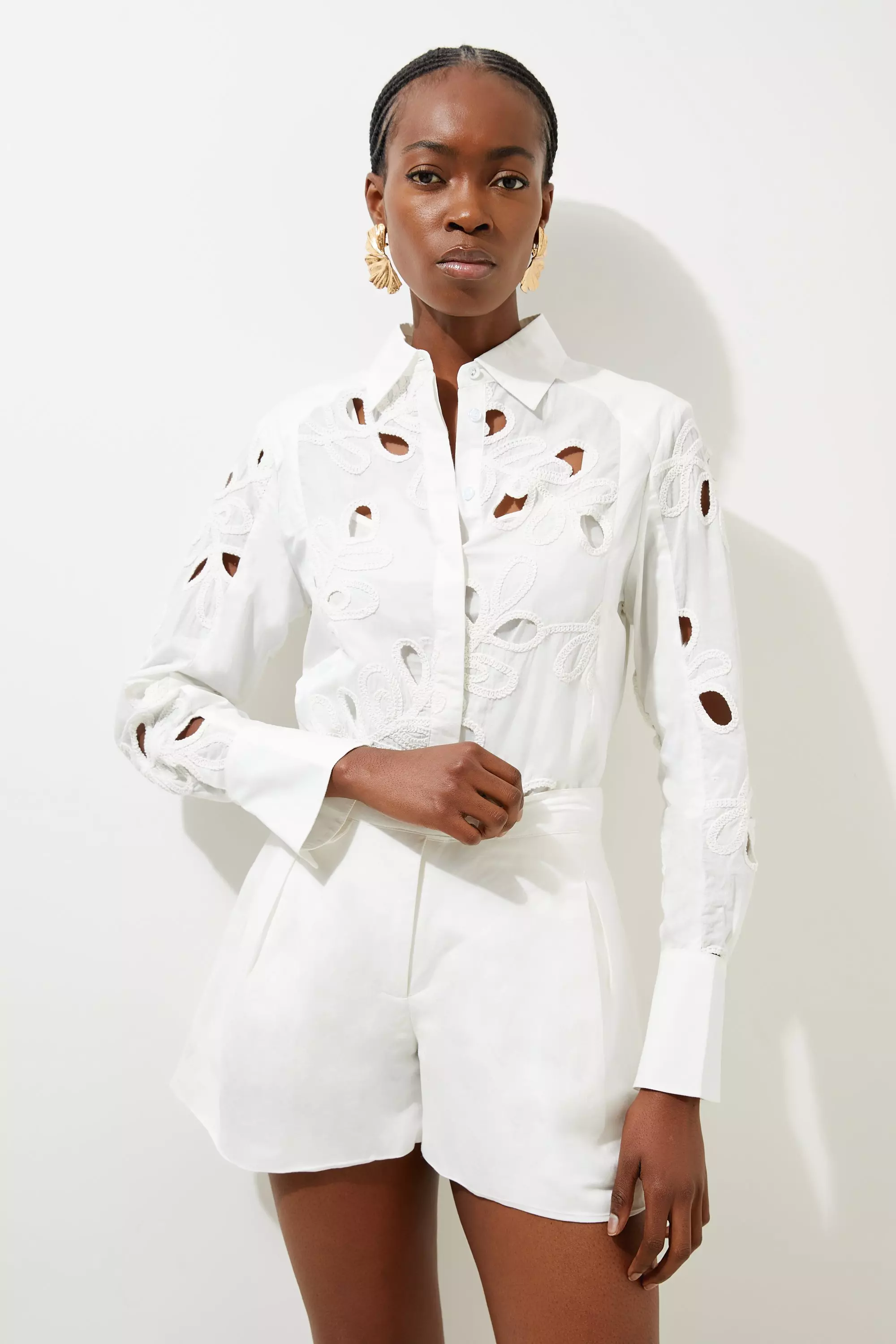 Karen millen white shirt discount