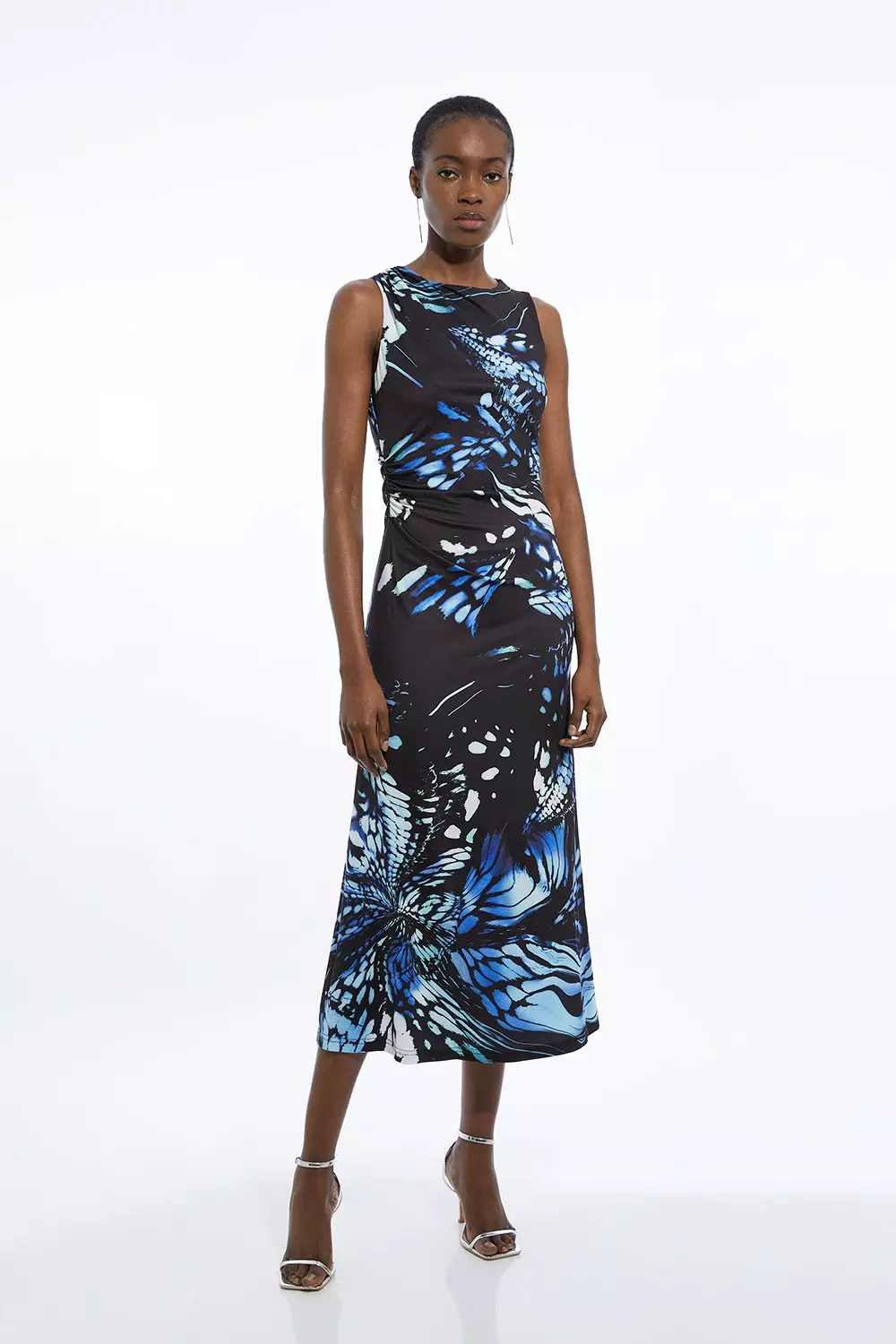 Navy jersey maxi dress sale