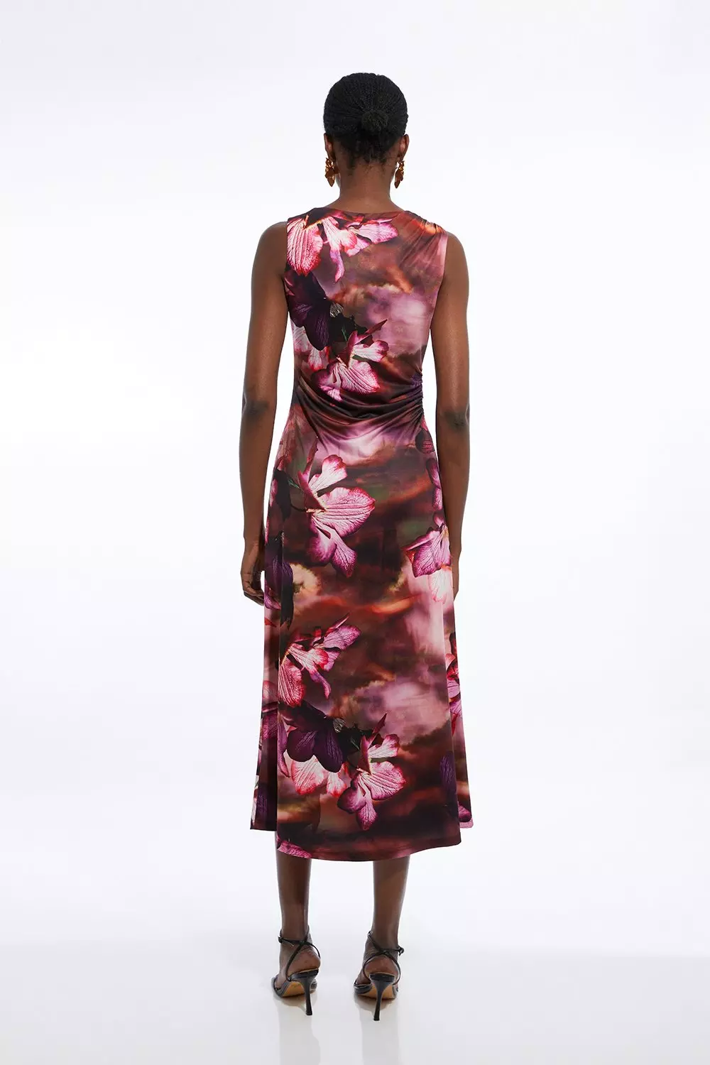 Petite Photographic Floral Printed Jersey Crepe Maxi Dress Karen Millen