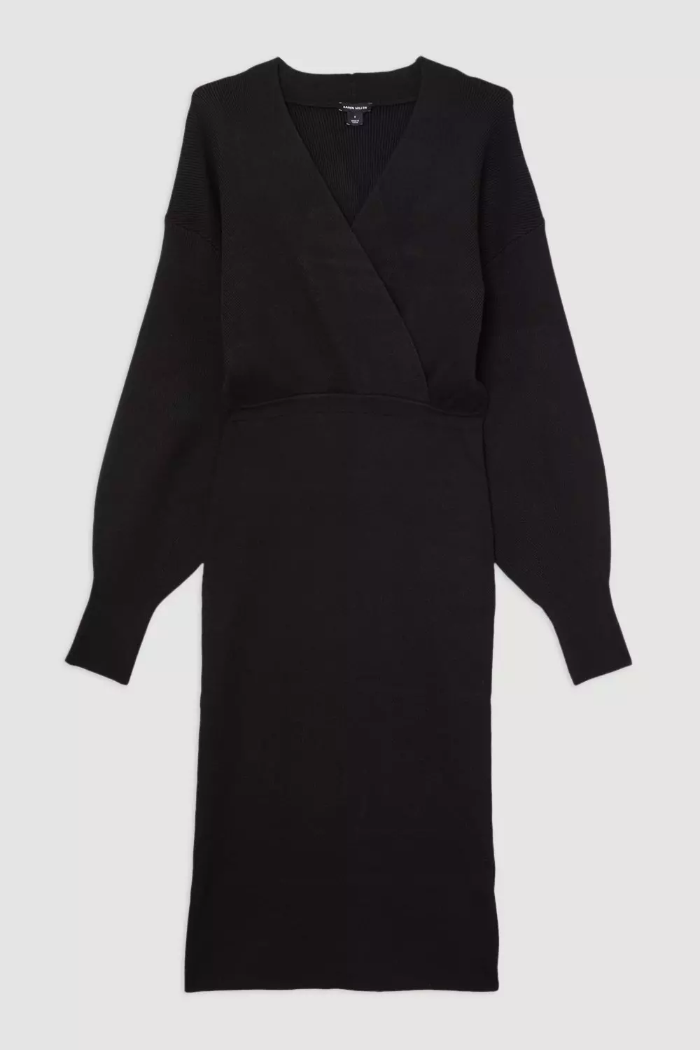 【Karen Millen】Wool Look Blouson Sleeve Midaxi Knit Dress Wool Look Blouson Sleeve Midi Knit Pencil Dress | Karen Millen