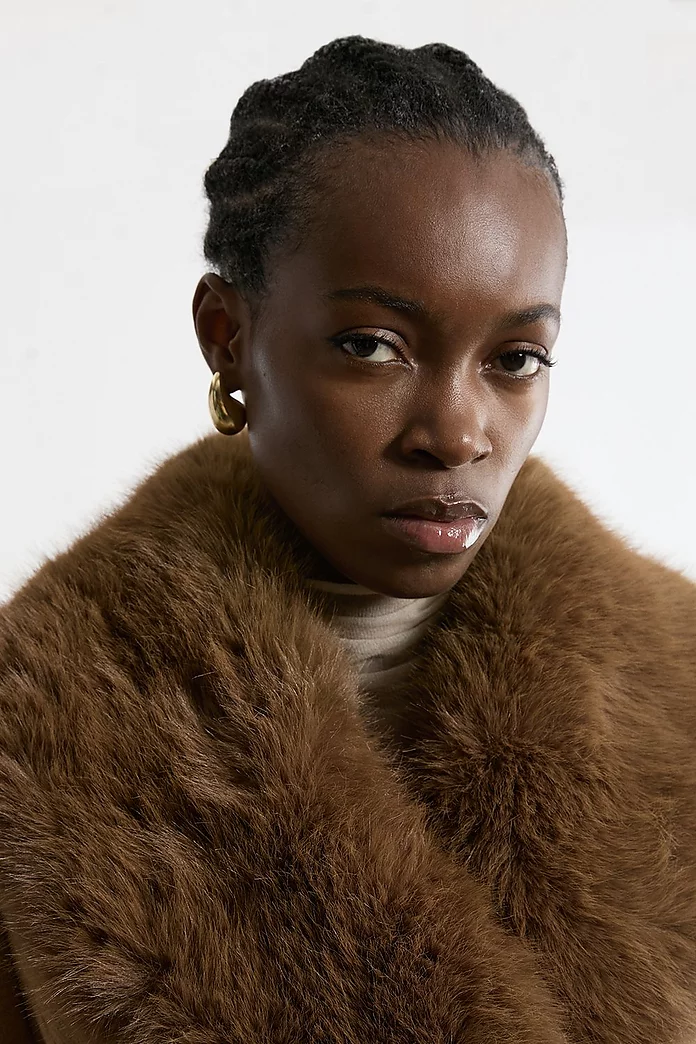 Tall Wool Blend Detachable Faux Fur Belted Midi Coat | Karen Tall Wool Blend Detachable Faux Fur Belted Midi Coat | Karen