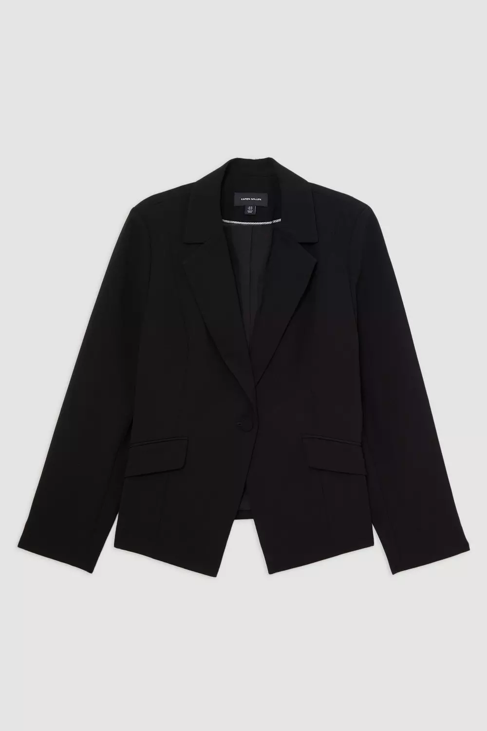 Plus Size Tailored Crepe Single Breasted Blazer Jacket Karen Millen