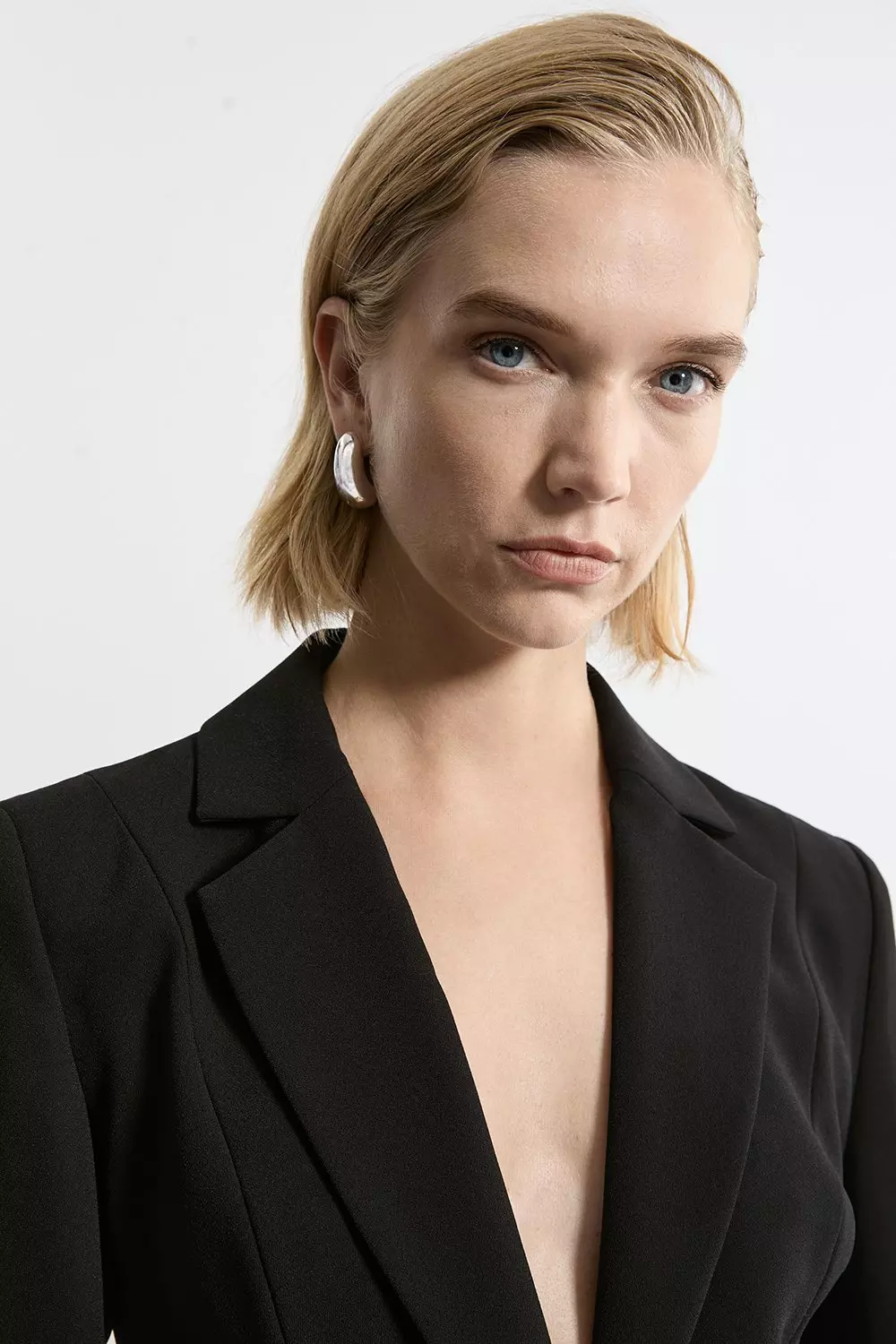 Tailored Crepe Single Breasted Blazer Jacket | Karen Millen