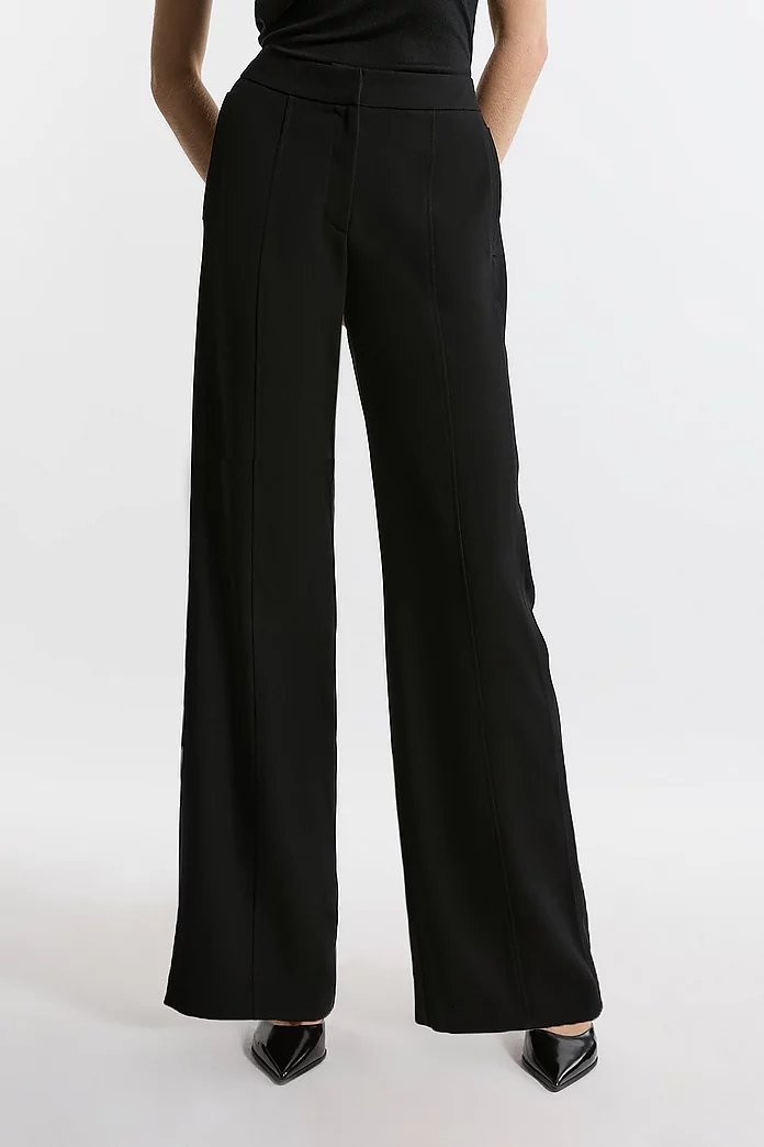 Tailored Crepe Seam Detail Straight Leg Trousers | Karen Millen Tailored Crepe Seam Detail Straight Leg Trousers | Karen Millen