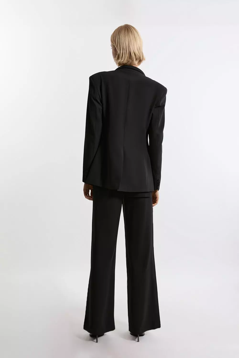 Tailored Crepe Seam Detail Straight Leg Trousers | Karen Millen