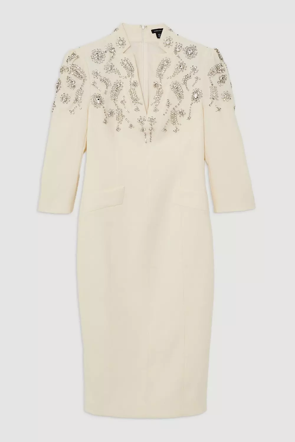 【KAREN MILLEN】プチティップドフォーエバーベルトミディドレス Petite Forever Belted Pencil Midi Dress | Karen Millen