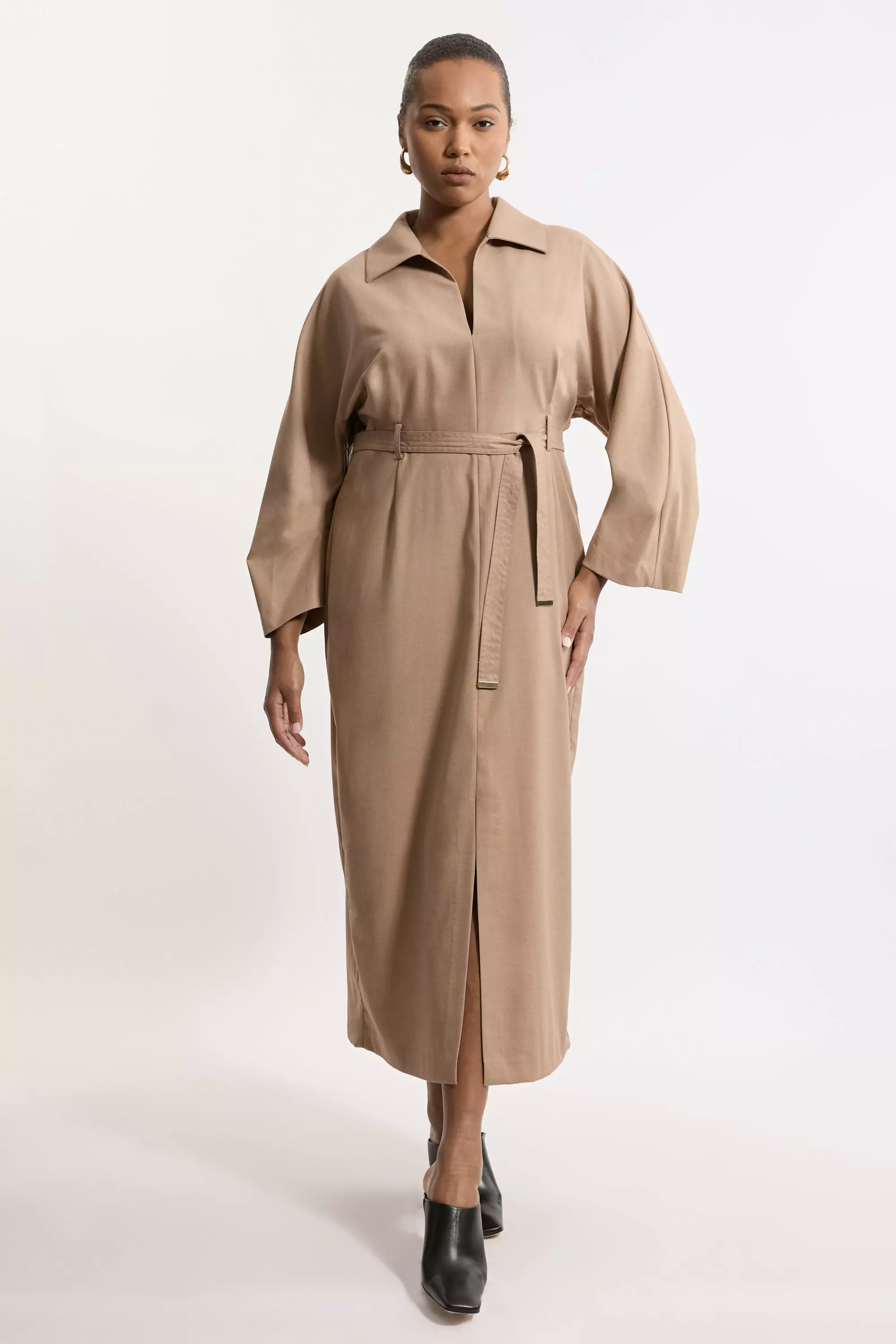 Plus maxi shirt dress on sale