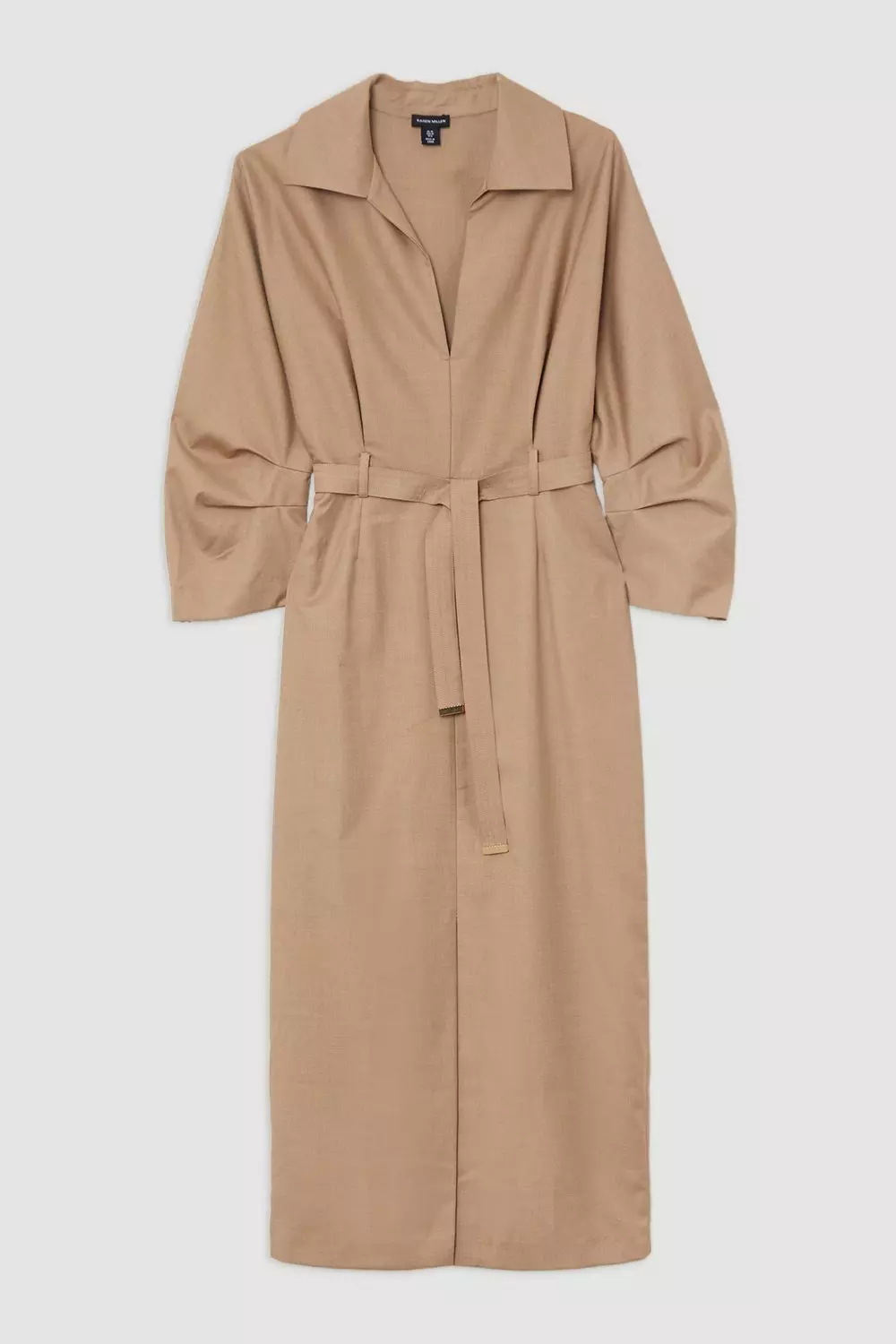 KAREN MILLEN セパレート セットアップ 長袖 襟 パンツ コットン Tailored Wide Sleeve Midi Shirt Dress | Karen Millen