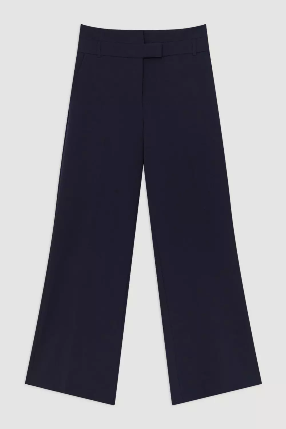 Navy Petite Tailored Belted Wide Leg Pants alternative image
