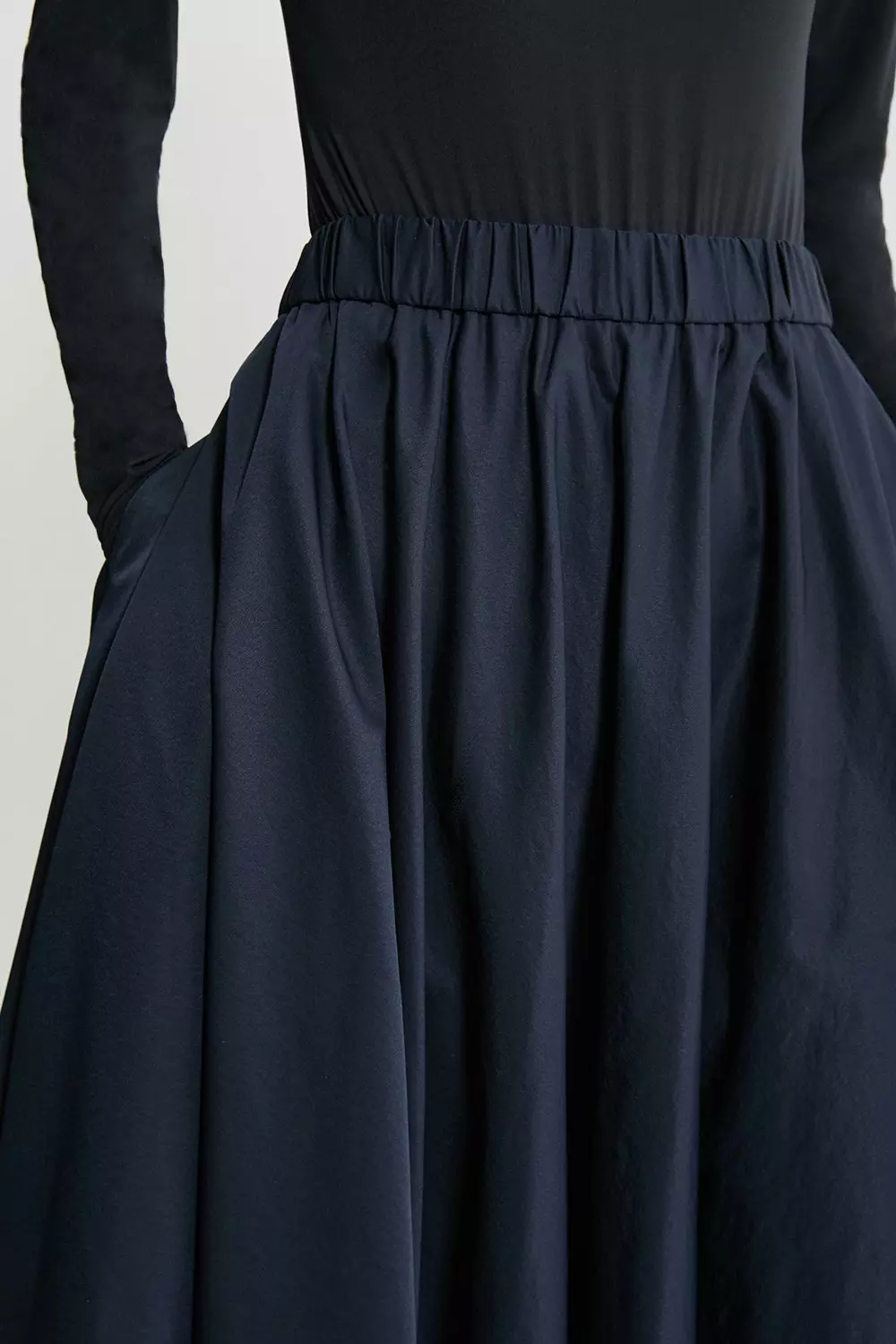 Navy Tailored Full Maxi Skirt alternative image