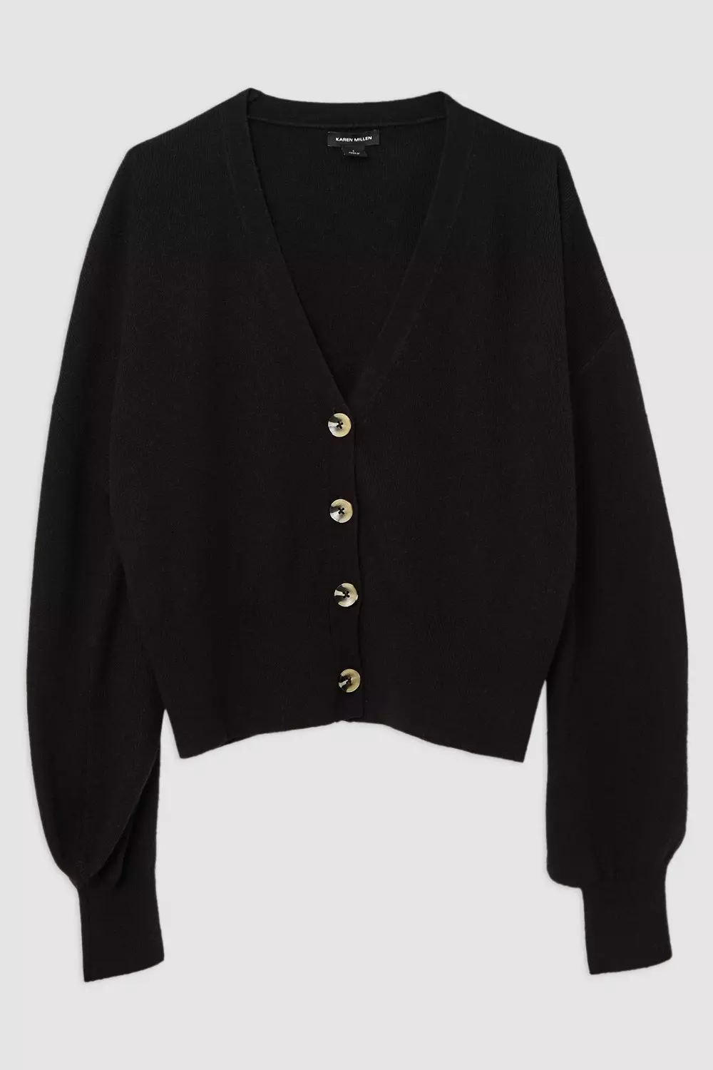 Balloon sleeve cardigan black hotsell