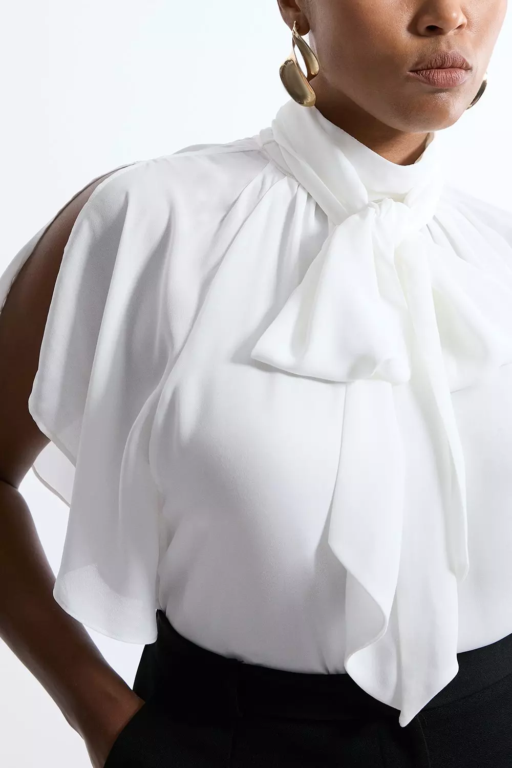 Plus size white blouse sale