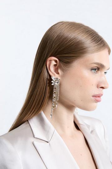 Diamante Drop Earrings gold