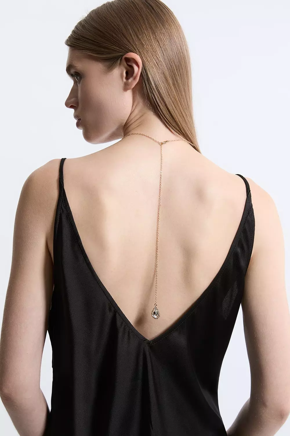 Diamante back drop necklace hot sale
