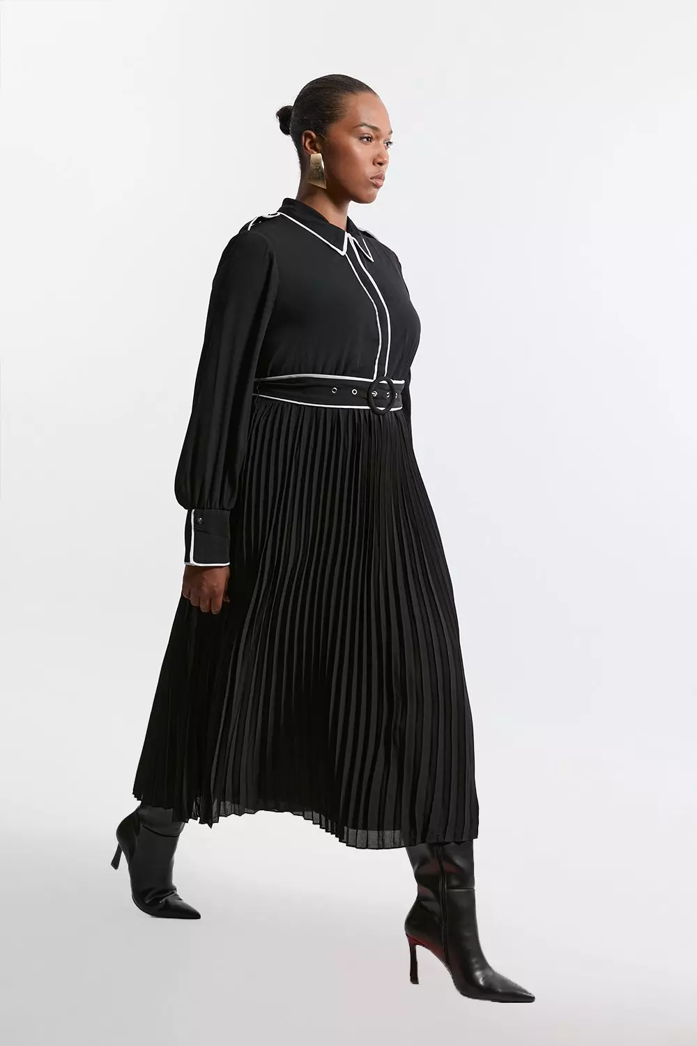 KAREN MILLEN* ペプラム バンドゥ バックル マキシドレス KAREN MILLEN* ペプラム バンドゥ バックル マキシドレス