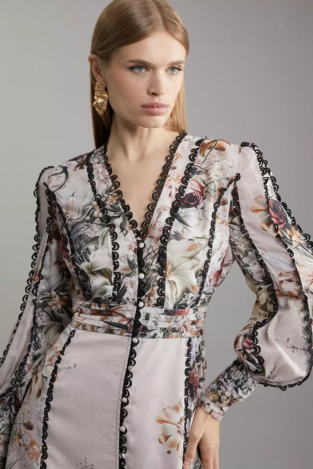 ★Karen Millen★ フローラルウーブンマキシウエディングドレス KAREN MILLEN* フローラル ウーブン マキシ ドレス 送料関税込