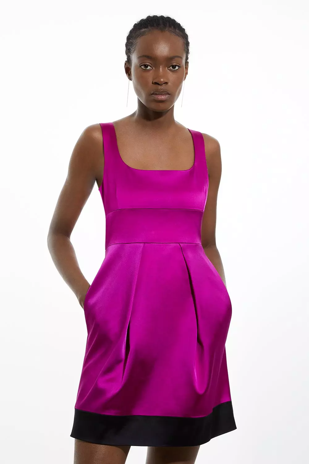 Karen millen satin bodycon dress online