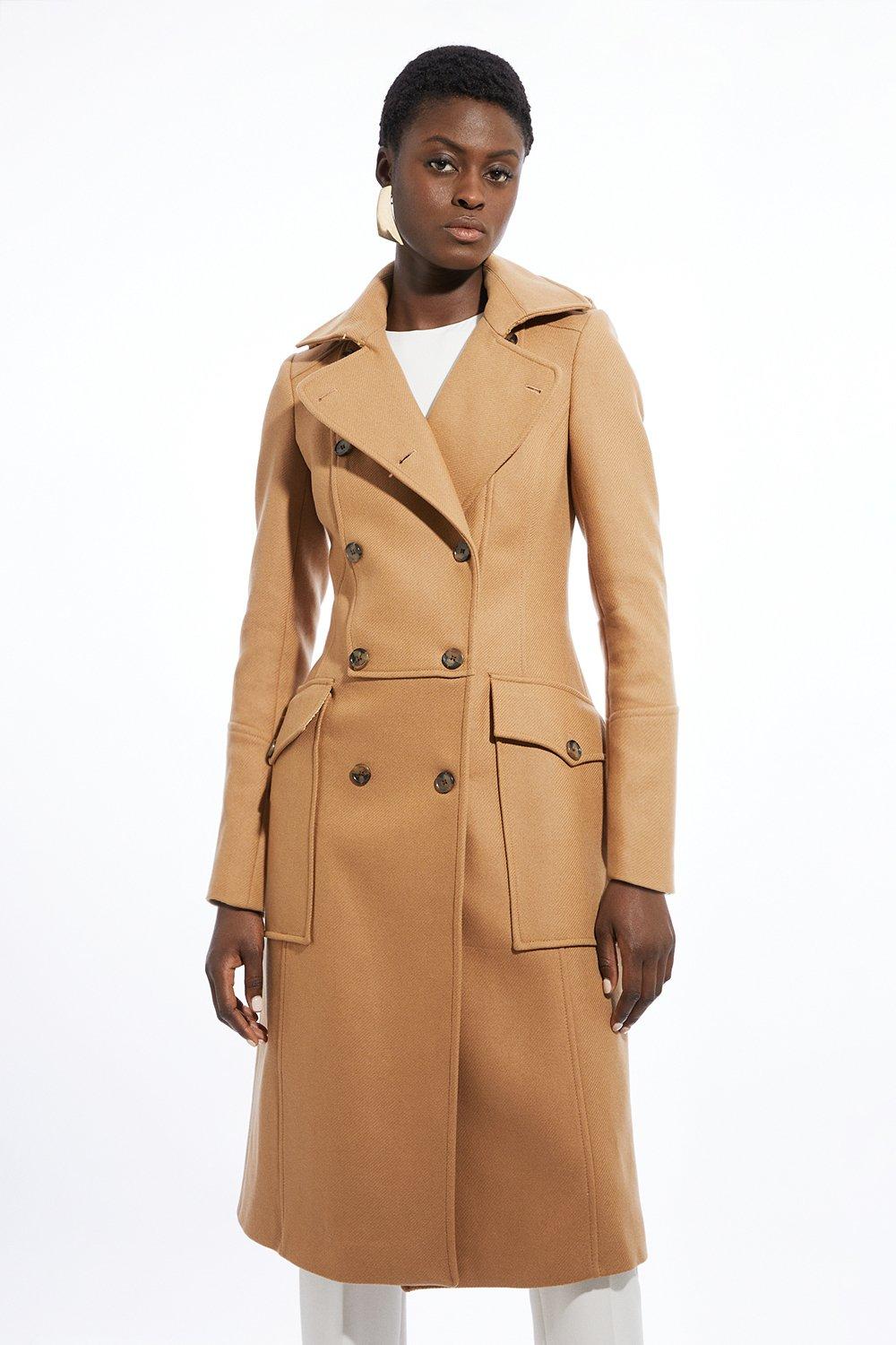 Women s Camel Coats Long Camel Coats Karen Millen