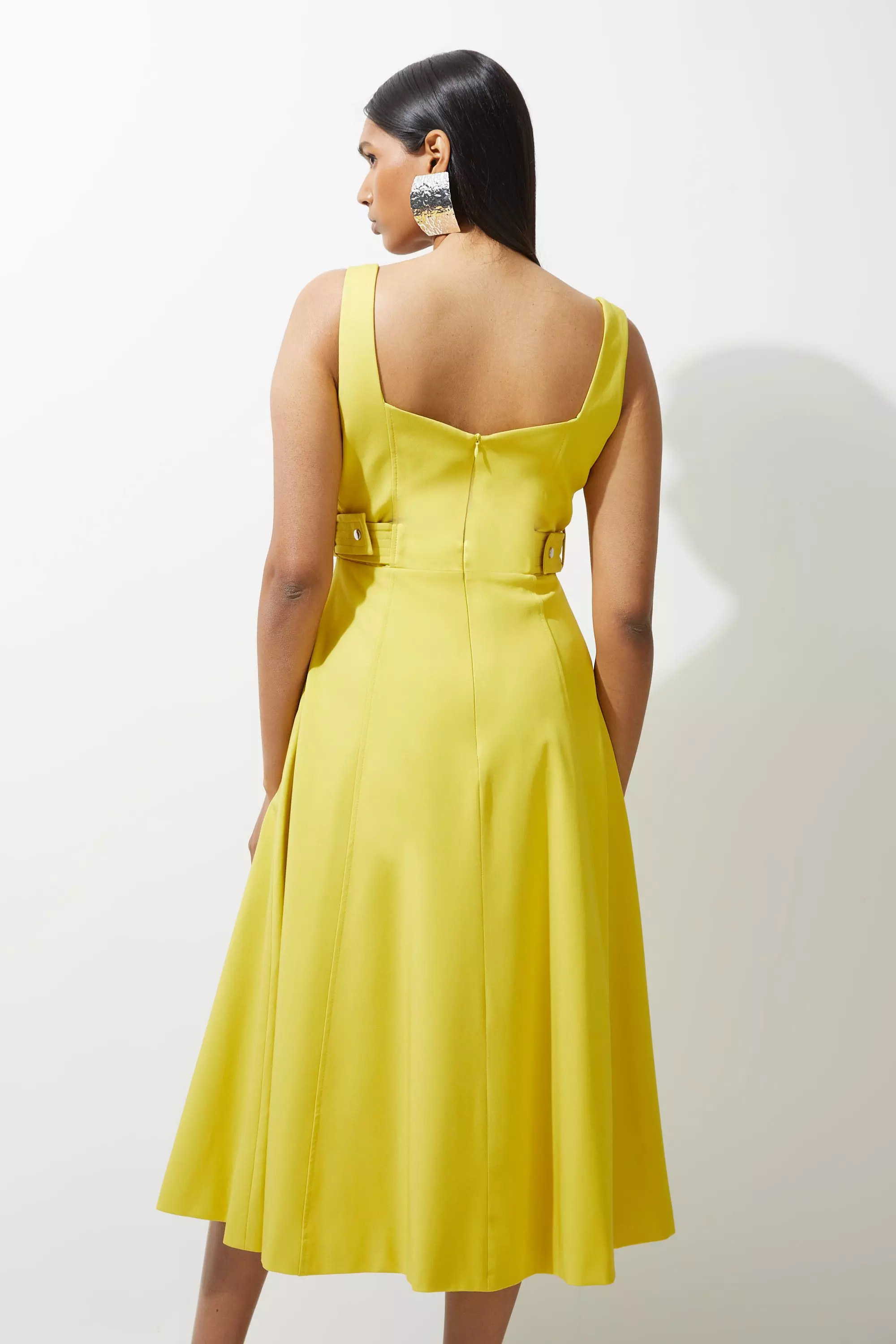 Karen millen mustard dress best sale
