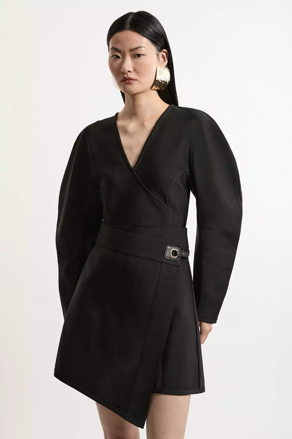 Figure Form Bandage Asymmetric Mini Skirt Karen Millen