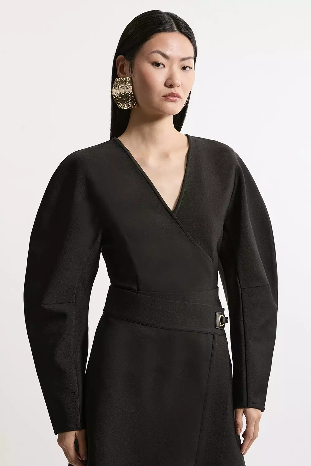 KAREN MILLEN フィギュアフォーム バンデージニット トップス bkk18780_navy_xl?$
