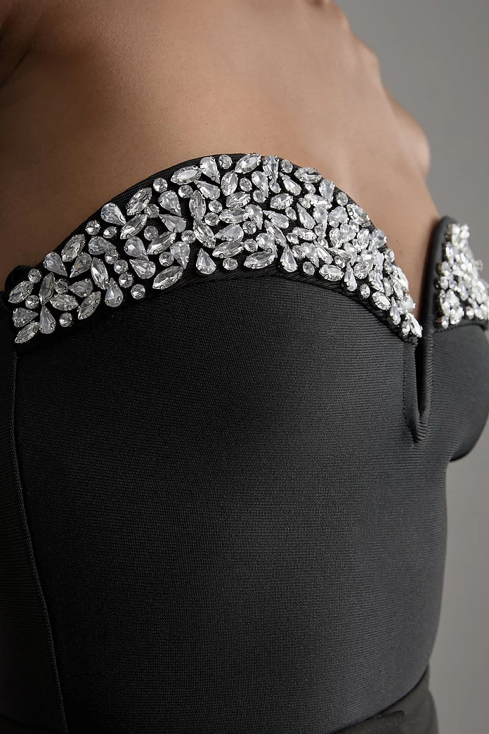 Figure Form Bandage Crystal Embellished Corset Top | Karen Figure Form Bandage Crystal Embellished Corset Top | Karen